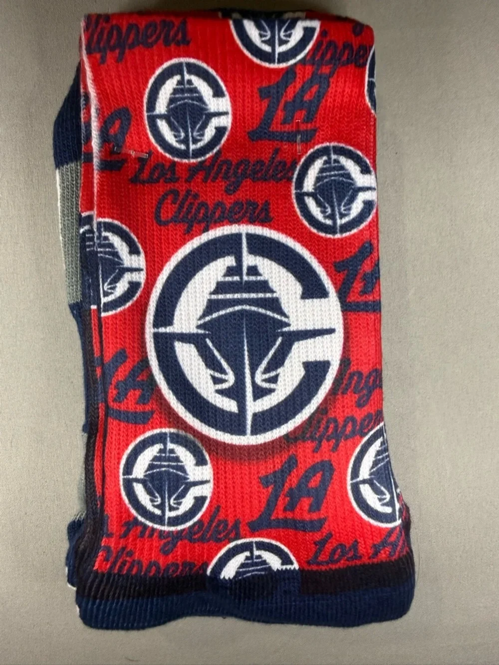 LA Clippers Youth Crew Socks NBA Basketball Licensed Red Blue Moisture Wicking